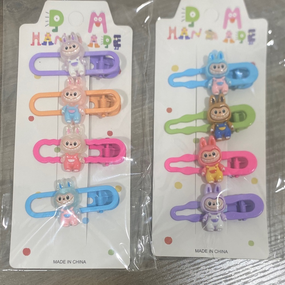 Colorful Acrylic  Hair Clips Set for Kids